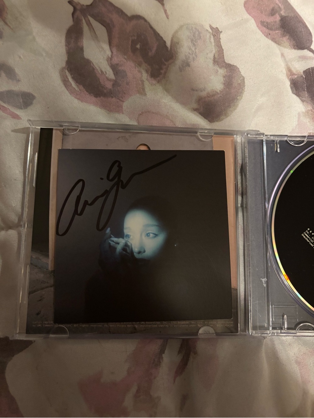 Signed Ariana Grande cd eternal sunshine brighter days ahead